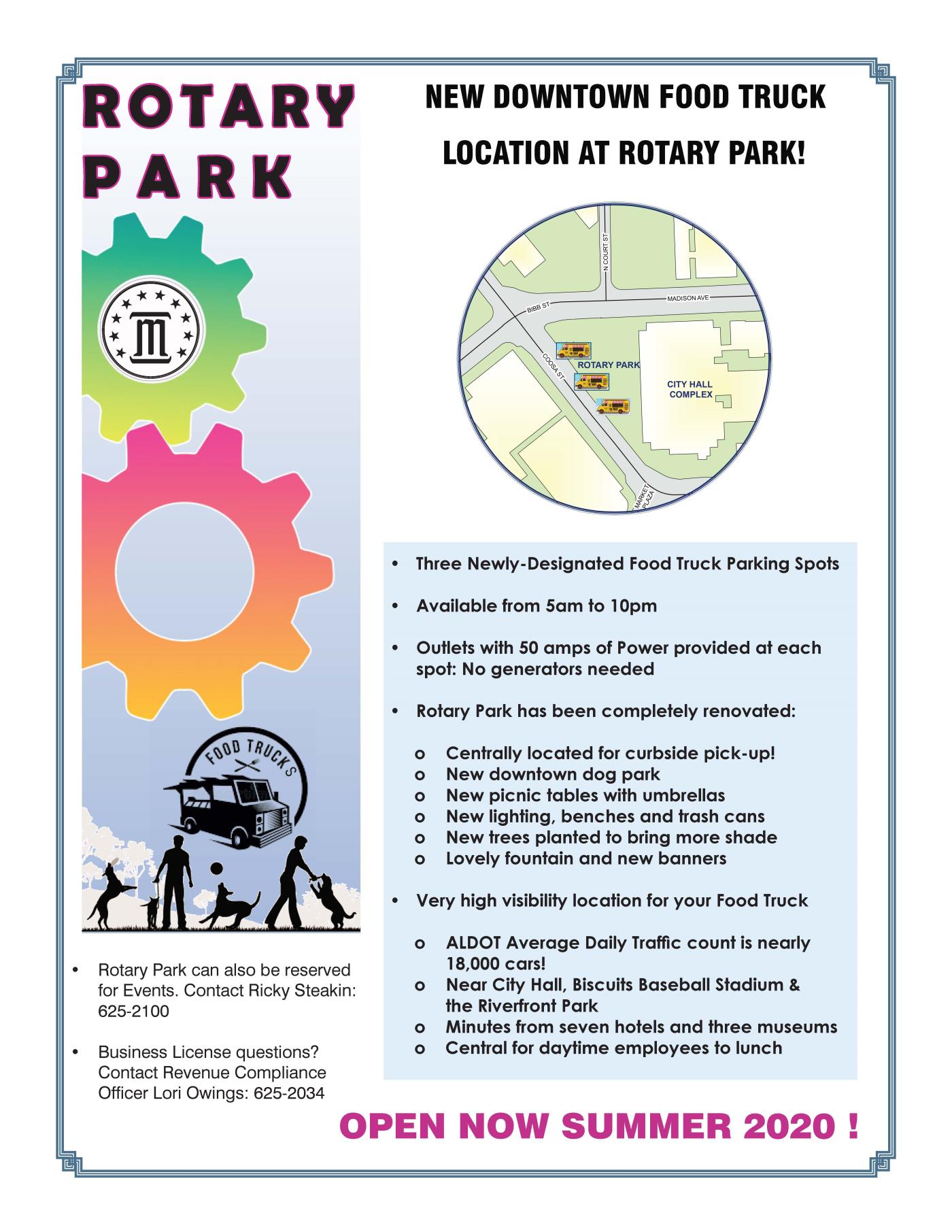 Flyer About Food Trucks at Rotary Park 1