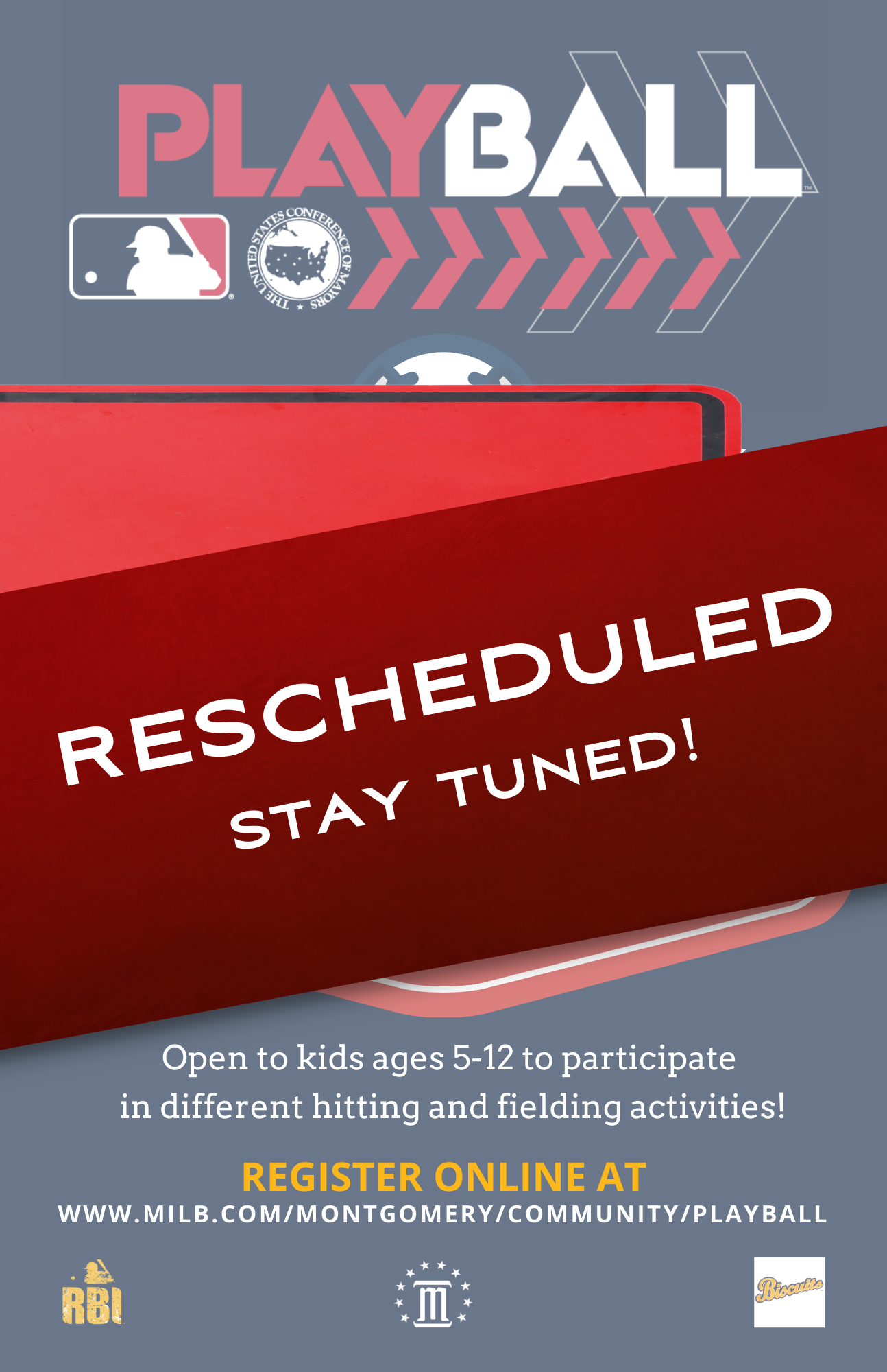 Playball RESCHEDULED