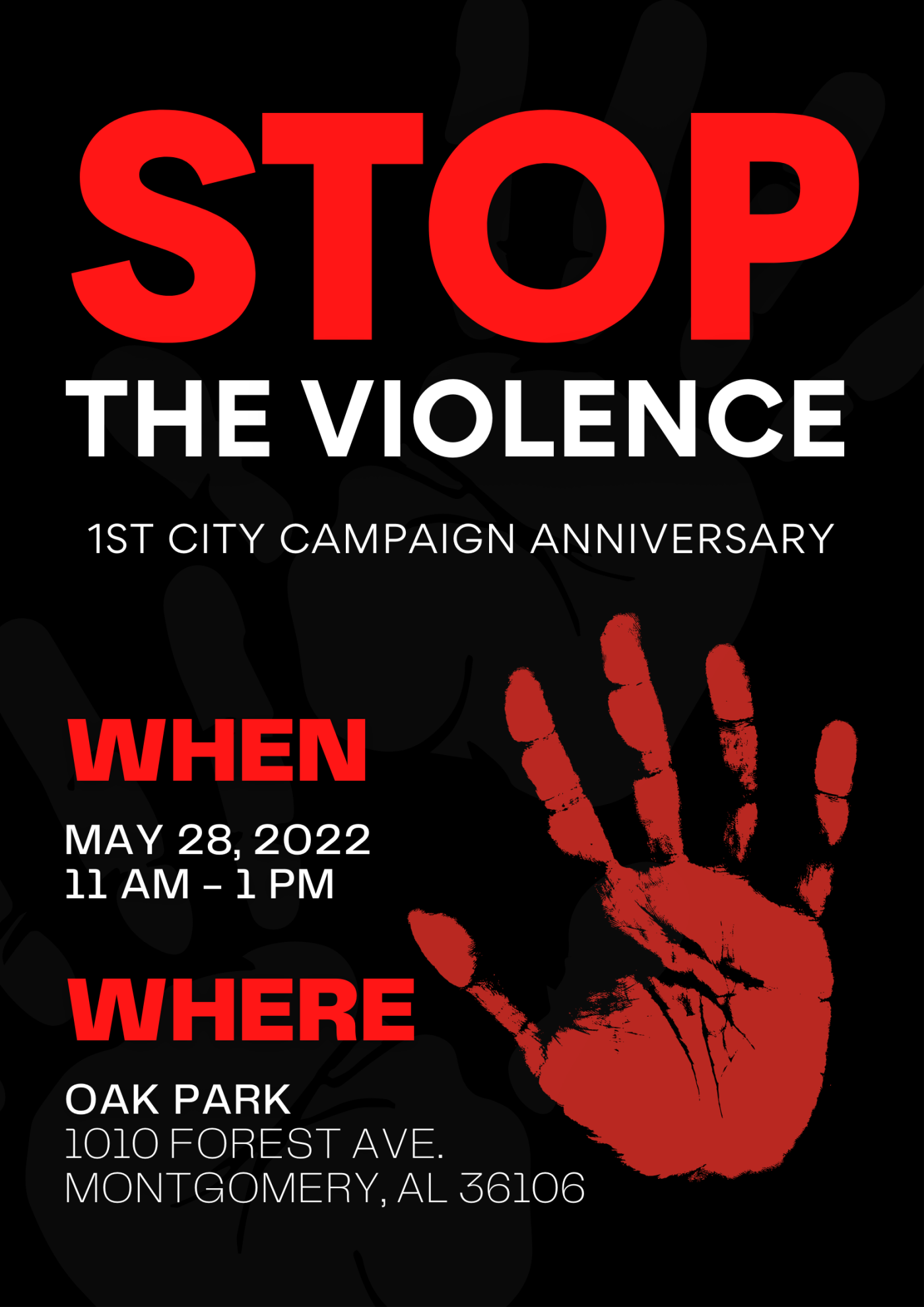 STOP THE Violence Poster