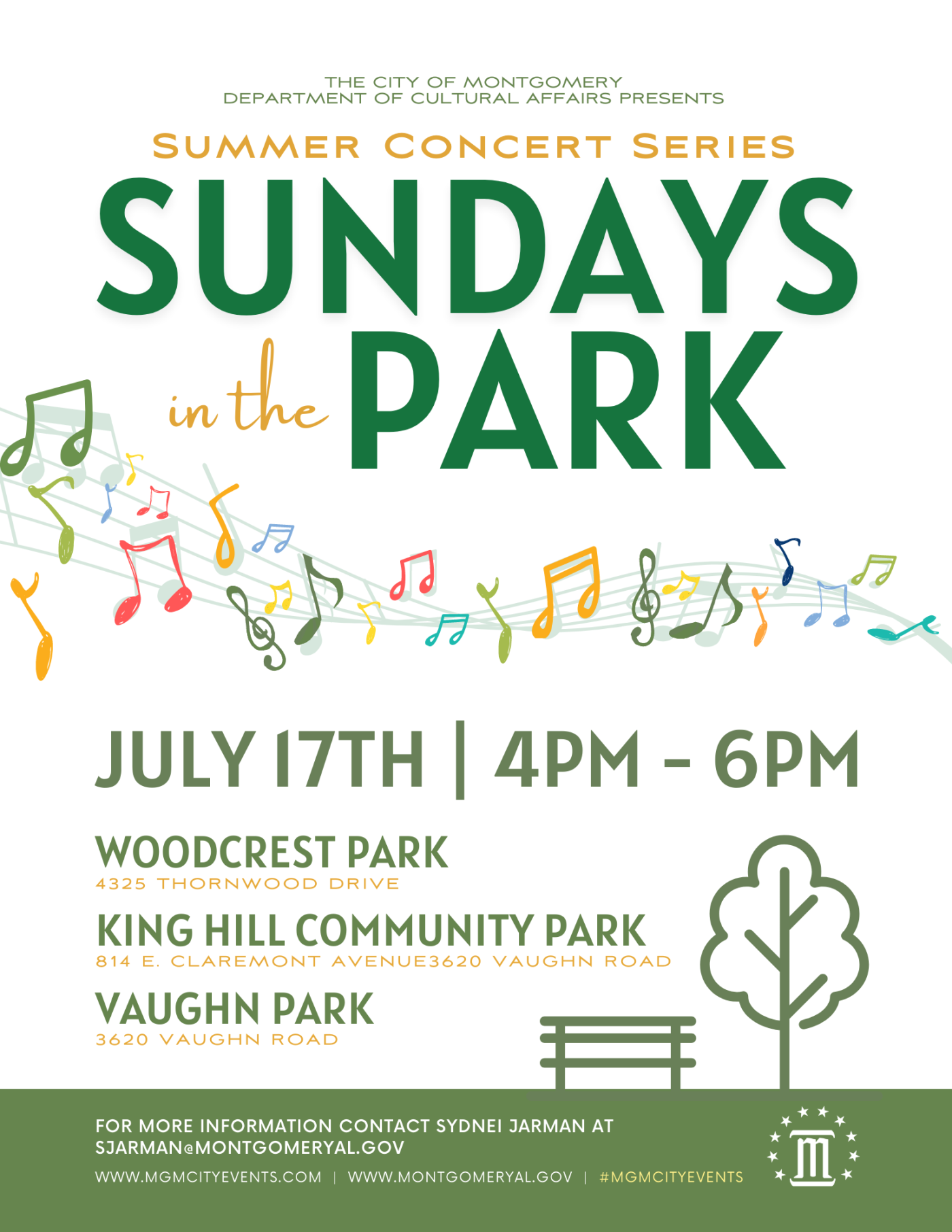 July 17th Sundays in the Park 