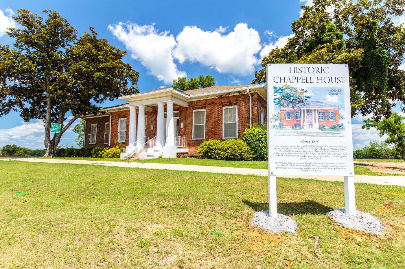 chappell house with main sign