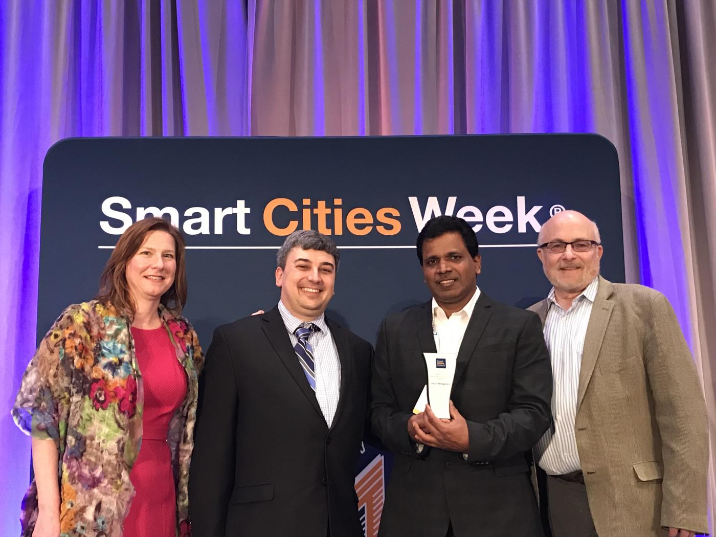 City IT Manager Savio Dias with Award